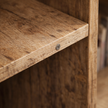 Fold-out desk with chalkboard – rustic brown & black – image 9