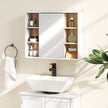 Wall mirror cabinet with side shelves – image 8