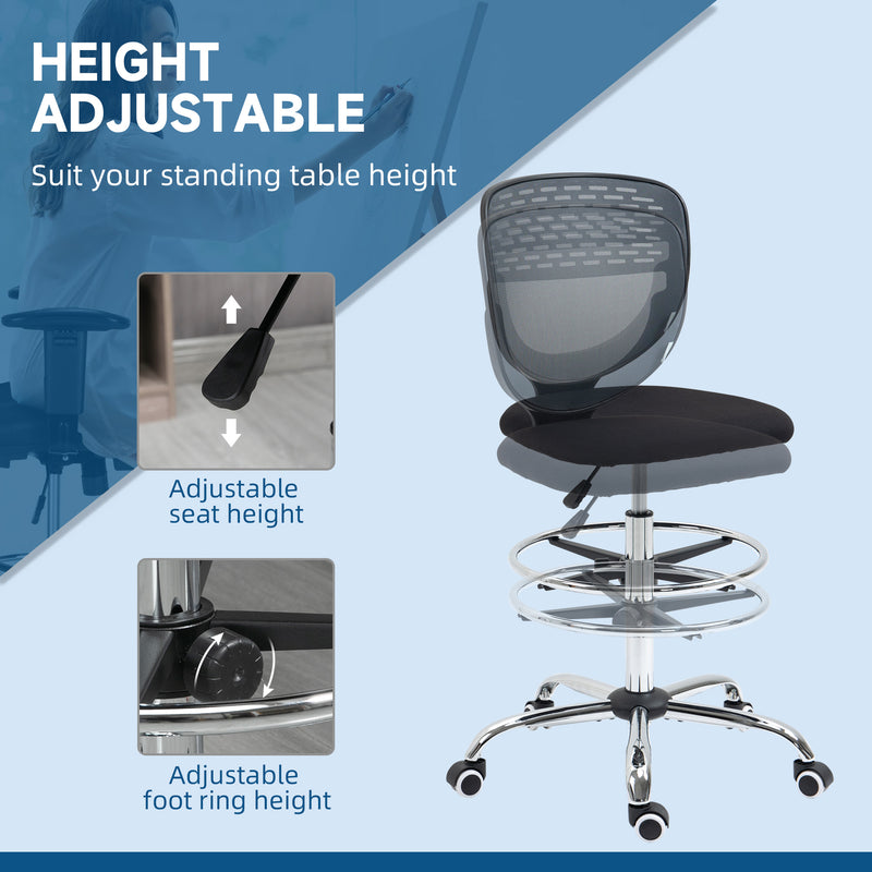 Tall mesh draughtsman chair – image 5