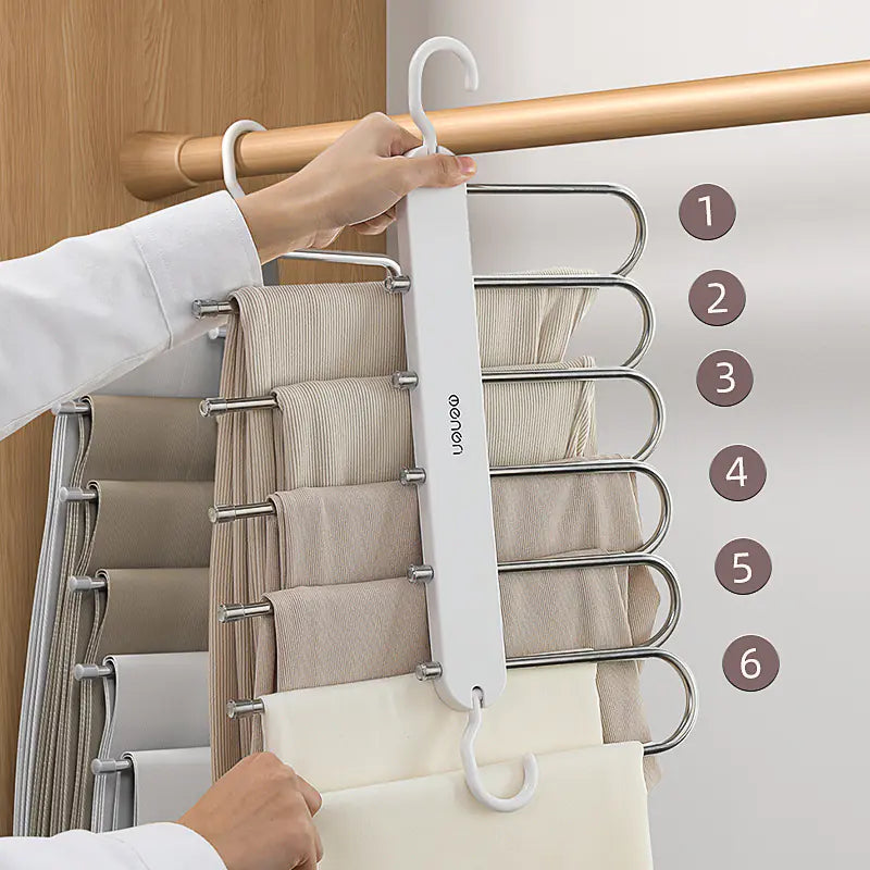 Multi-Layer Magic Pants Hanger for Closet Storage