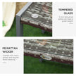 Grey rattan side table – image 6