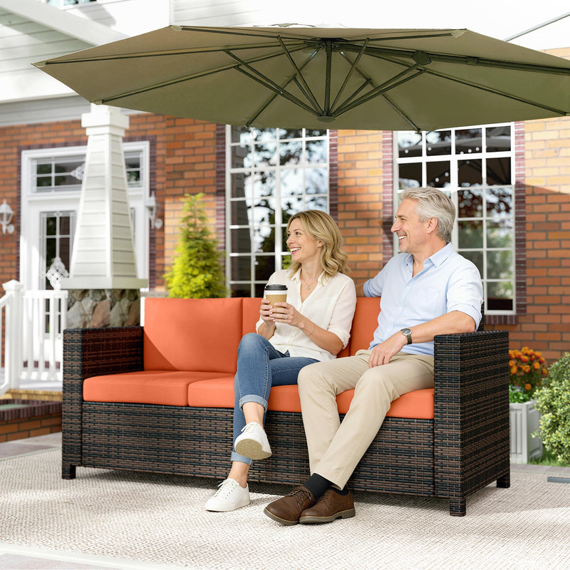 3-seater rattan garden sofa – image 10
