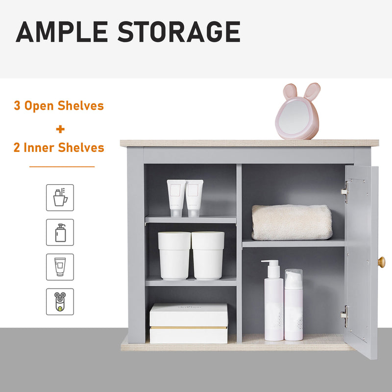 Grey wall mirror cabinet – image 6