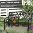 Contoured steel garden bench – image 4