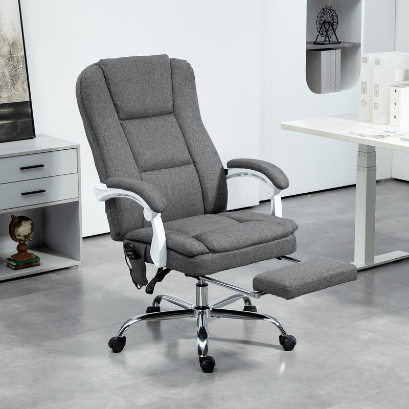 HOMCOM Six-Point Office Massage Chair, with Heat - Grey – view 2