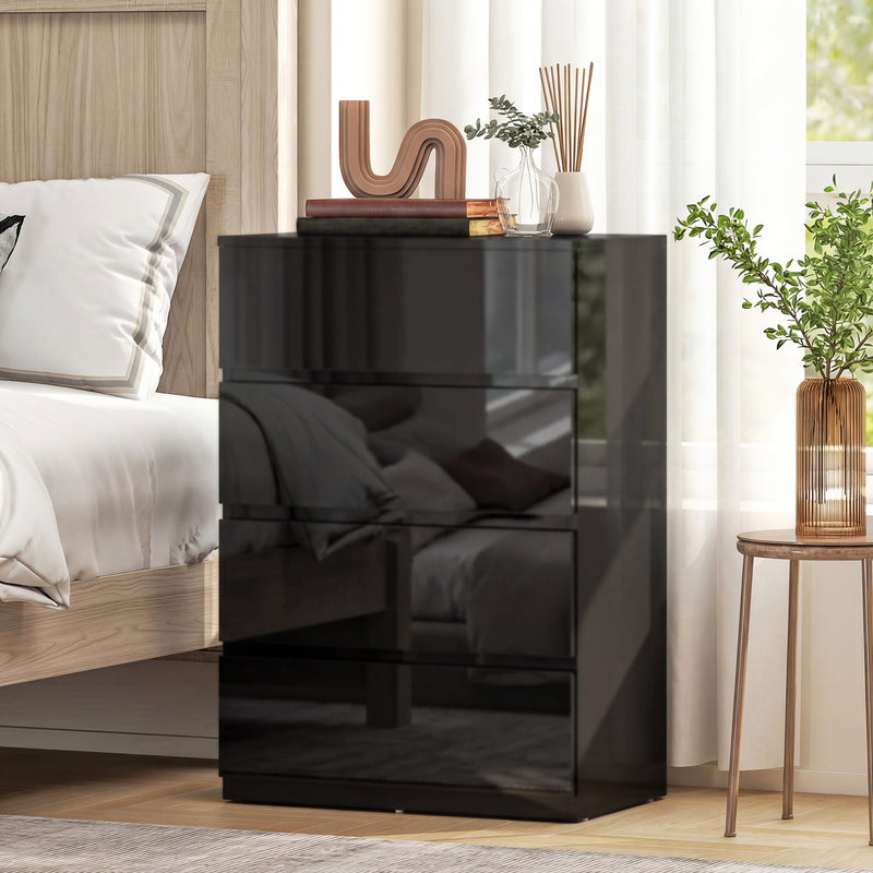 HOMCOM Chest of Drawers, 4-Drawer Storage Cabinets, Modern Dresser, Storage Drawer Unit for Bedroom – view 10
