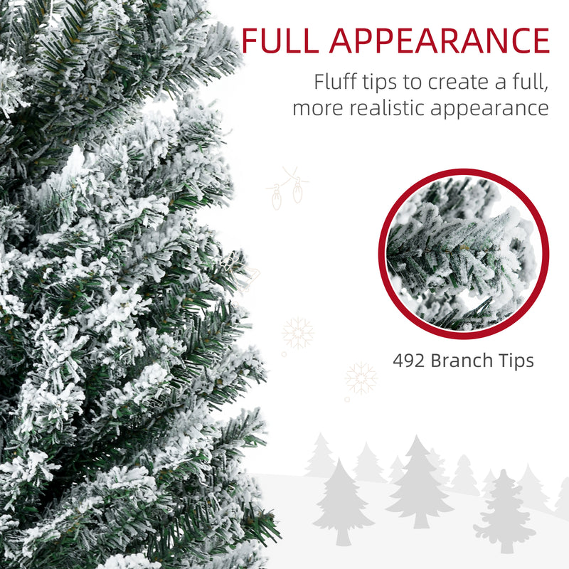 6ft pre-lit decorated flocked Christmas tree – image 6