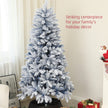 6ft blue snow-flocked Christmas tree – image 4