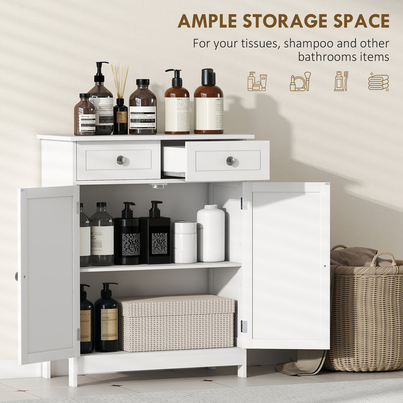 White 2-drawer bathroom cabinet – image 4