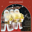 Santa figure shown singing and moving