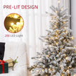 5ft pre-lit bushy flocked Christmas tree – image 5