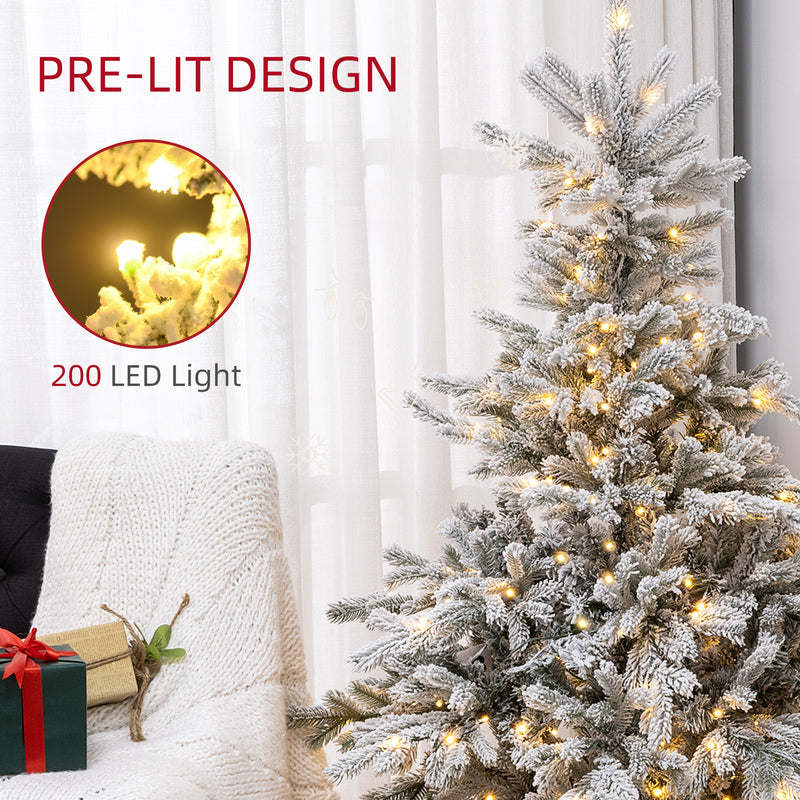 5ft pre-lit bushy flocked Christmas tree – image 5
