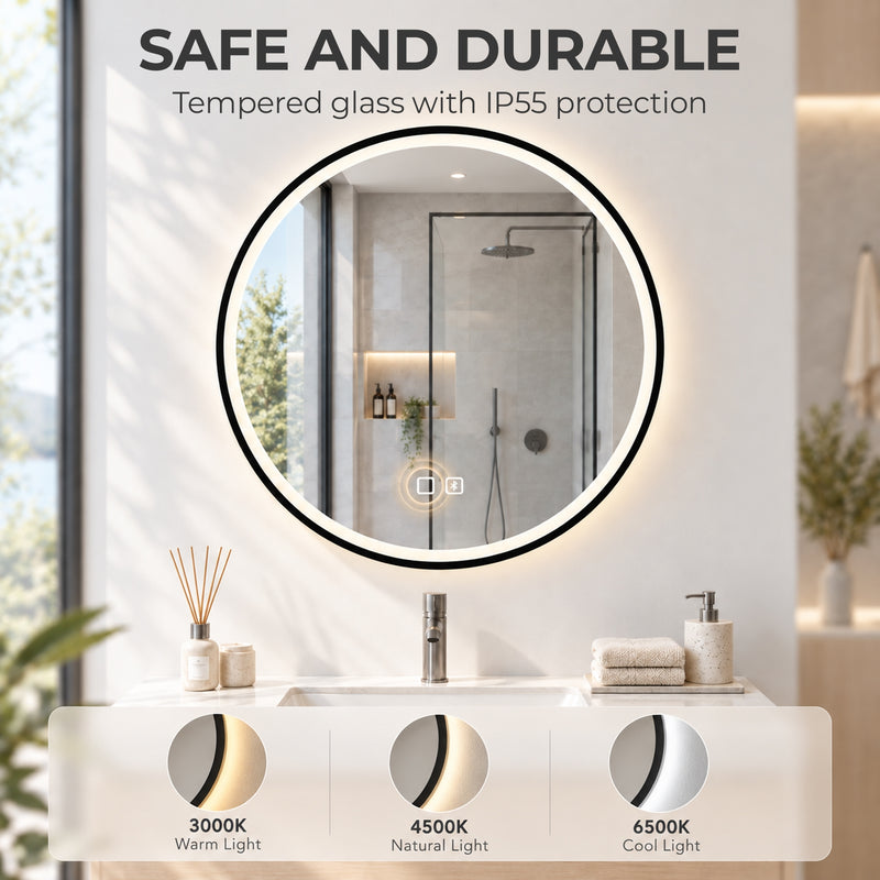 60cm round LED mirror – image 5