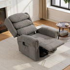 Velvet-Feel Electric Riser Recliner Chair, Power Lift Recliner Chair for Elderly with Remote Control, Dark Grey