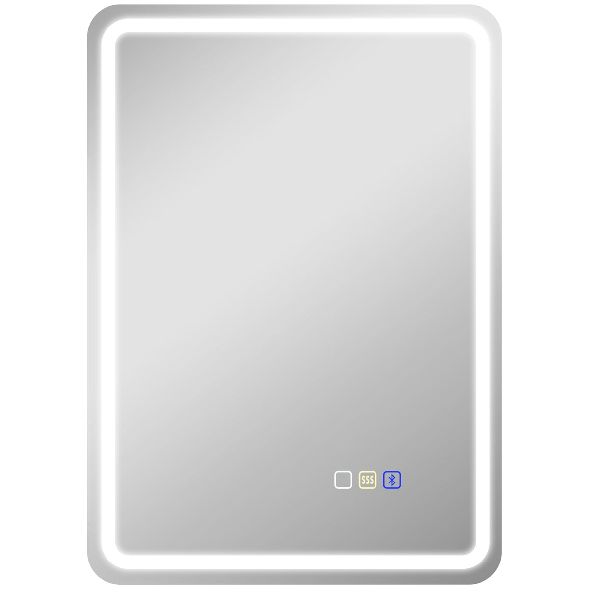 70 x 50 cm LED bathroom mirror with Bluetooth speaker and touch control