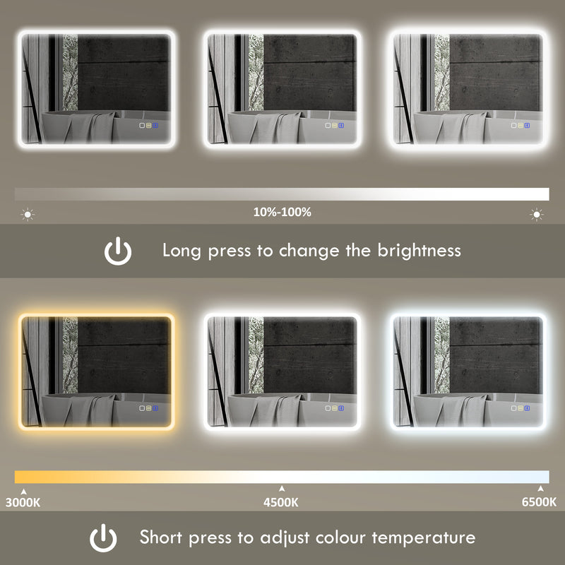 80 x 60 cm LED mirror with Bluetooth – image 6