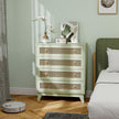 Green rattan 4-drawer chest – image 10