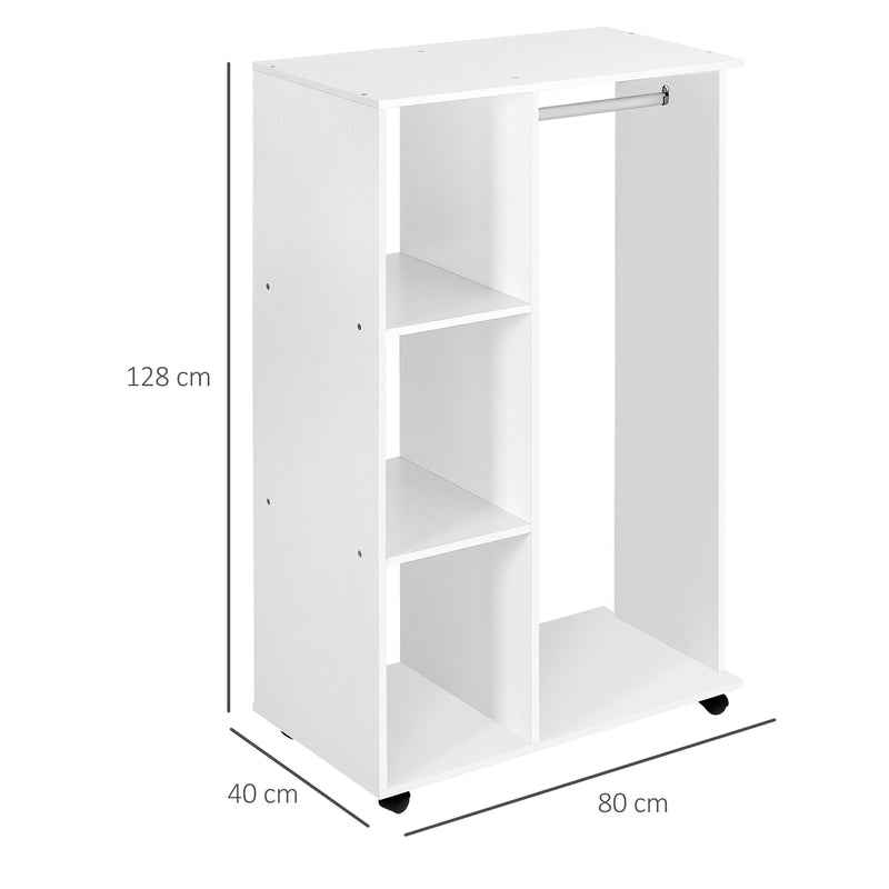 White open wardrobe on wheels – image 3