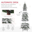 6ft snow-covered slim Christmas tree – image 6