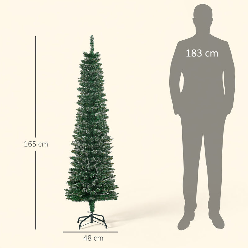 5.5ft snow-dipped pencil Christmas tree – image 3