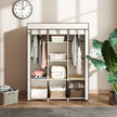 125 cm cream fabric wardrobe – image 7