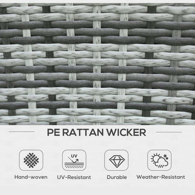 Grey 6-seater rattan dining set – image 5