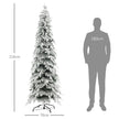 7ft snow-covered slim Christmas tree – image 3