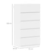 White 5-drawer chest – image 3