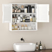 60 cm louvred bathroom wall cabinet in white – image 7