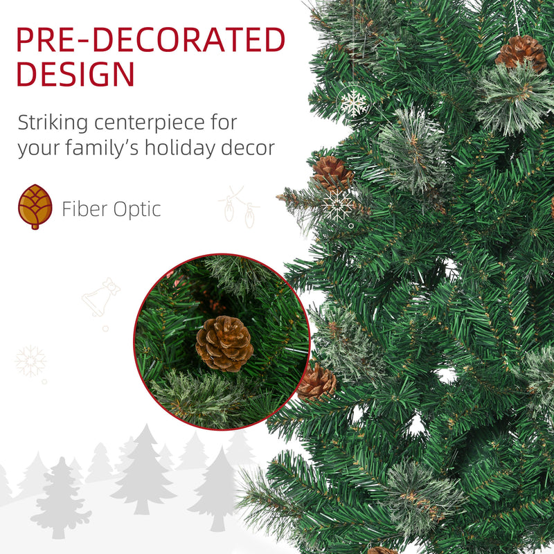 6.5ft pencil slim tree with pine cones – image 6
