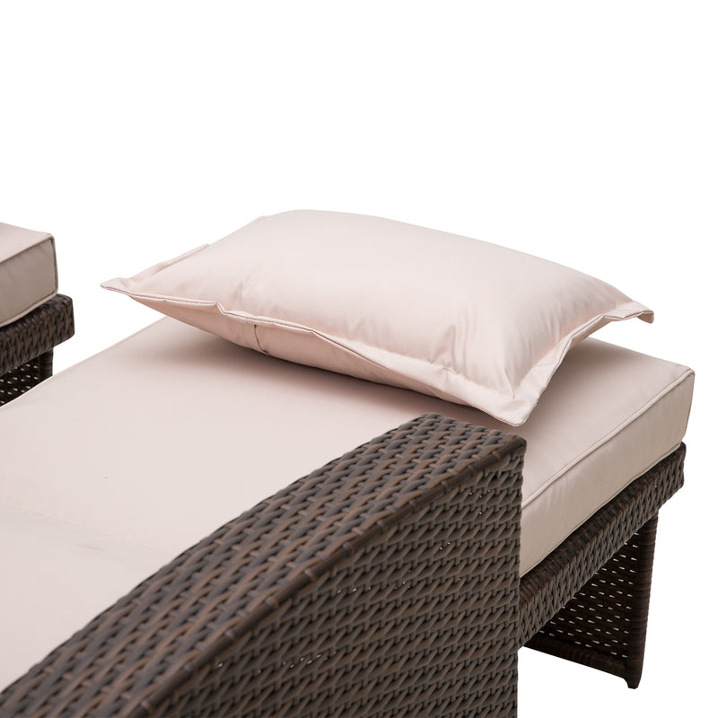 Rattan sun lounger set – image 7