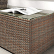 Brown rattan coffee table – image 9