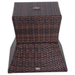 Rattan side table with parasol hole – image 7