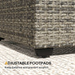 Dark grey rattan coffee table – image 7