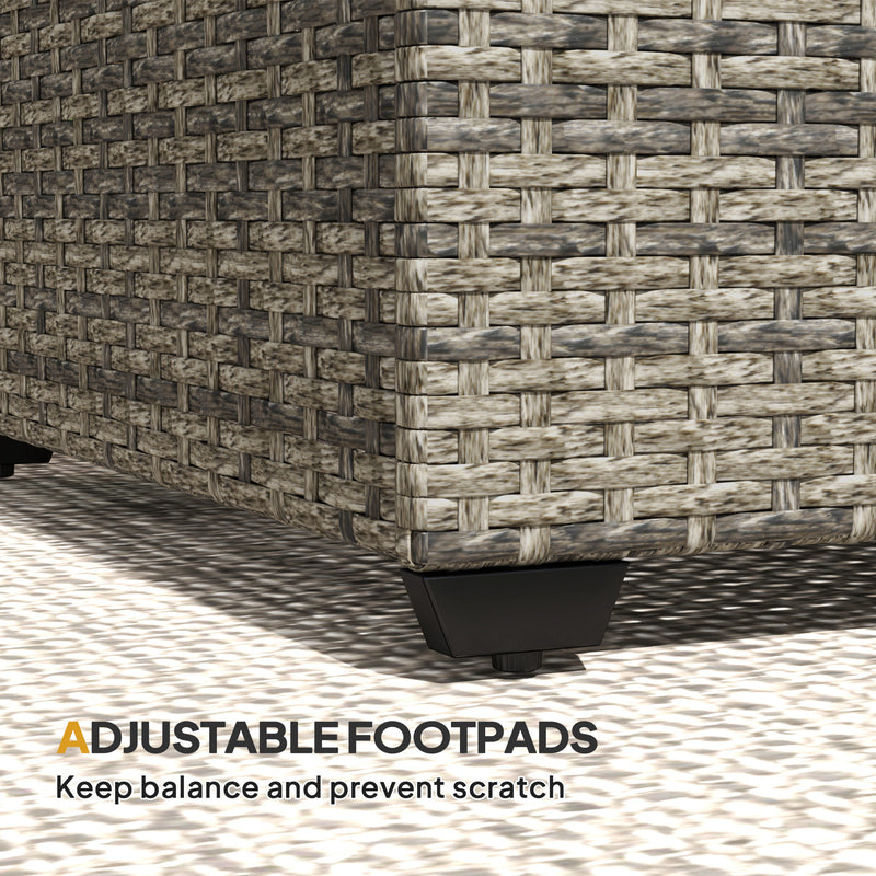 Dark grey rattan coffee table – image 7