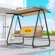 Outsunny 3 Seater Swing Chair with Adjustable Canopy, 360 kg Garden Swing Seat Outdoor Hammock Bench with Cushions – view 3
