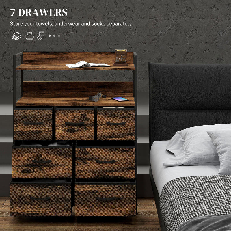 Rustic 7-drawer storage unit – image 4