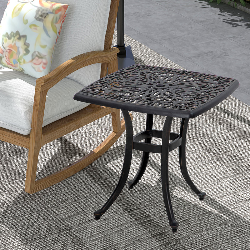 Bronze cast aluminium side table – image 2
