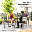 Slatted steel garden table – image 4