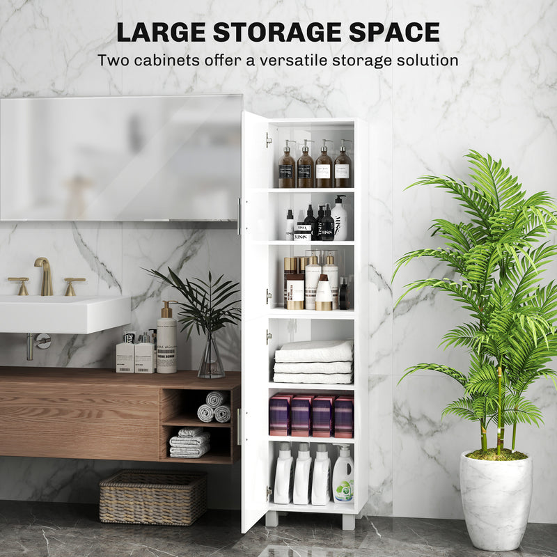 Tall high-gloss bathroom cabinet – image 4