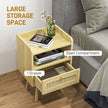 Rattan bedside tables with pine legs – image 4