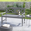 Outsunny 2-Seater Wooden Garden Bench Outdoor Patio Loveseat for Porch, Grey – view 8