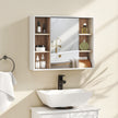 Wall mirror cabinet with side shelves – image 2