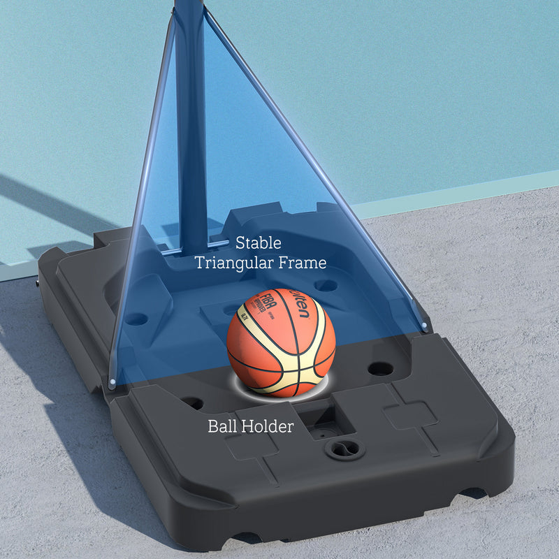 Adjustable basketball hoop with weighted base – image 9