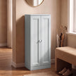 HOMCOM Narrow Bathroom Cabinet, Slim Storage Cabinet with 2 Doors & 4 Tiers, Freestanding Narrow Cupboard – view 9