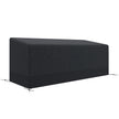 Black 3-seater garden sofa cover, 190 x 72 cm, water and UV resistant 600D Oxford