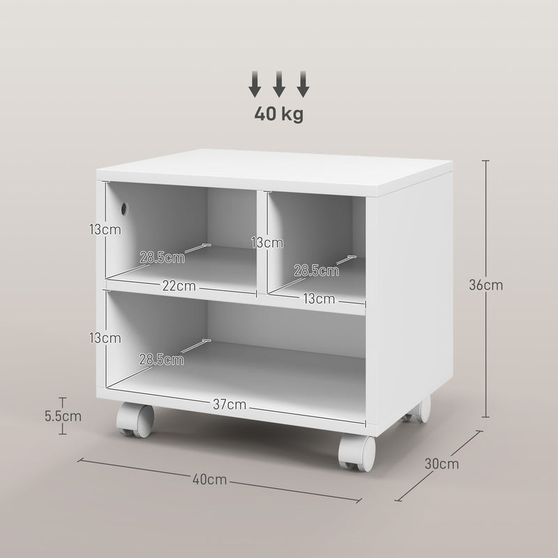 White mobile printer cabinet – image 3