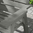 Outsunny Fir Wood Convertible 2 to 3 Seater Outdoor Garden Bench Grey – view 10
