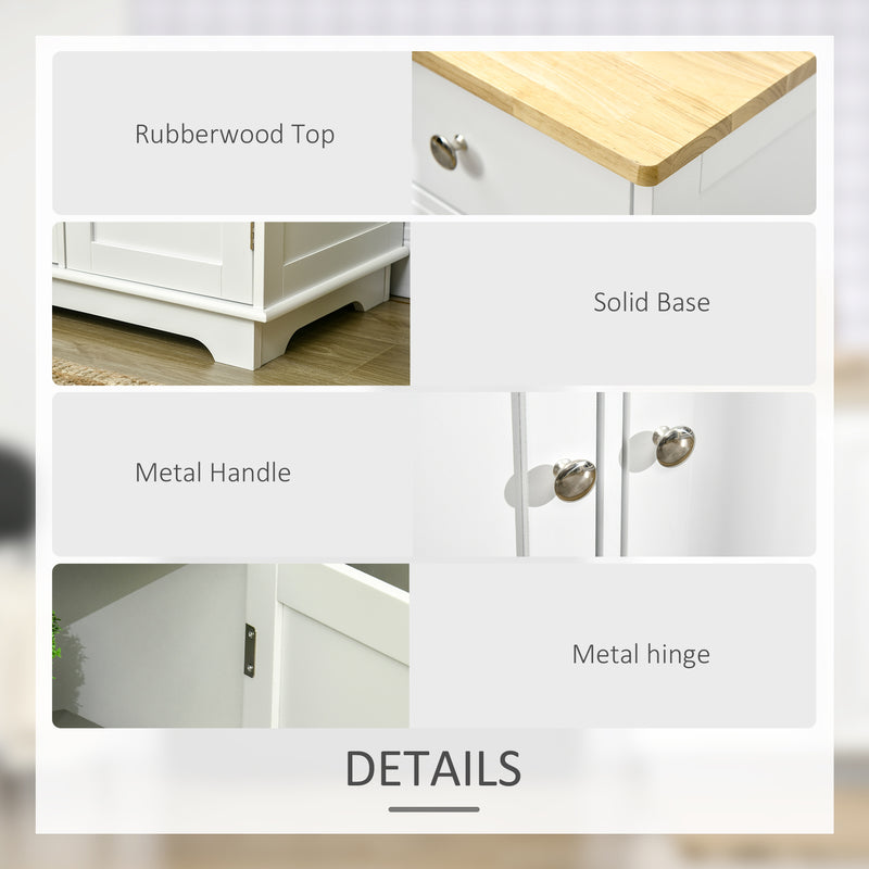 White rubberwood-top sideboard – image 6