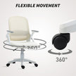 HOMCOM Breathable Mesh Office Chair, Ergonomic Swivel Computer Chair with Flip-up Armrests, Lumbar Back Support for – view 8